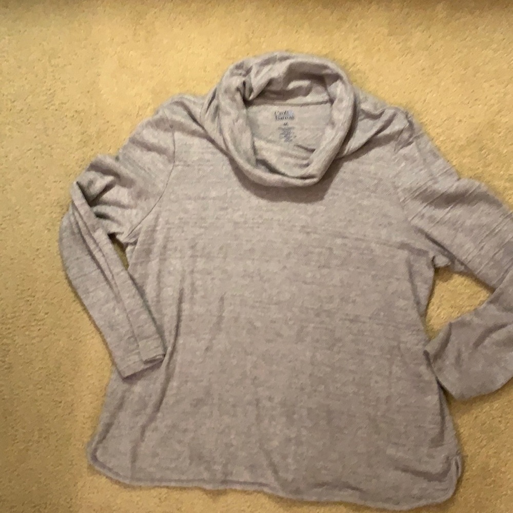 Croft and Barrow lightweight cowl neck gray sweater XXL